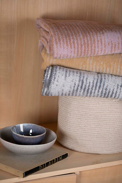 SAVONA throw "structures" in . Throw Blanket made by David Fussenegger , a family-run mill in Austria.