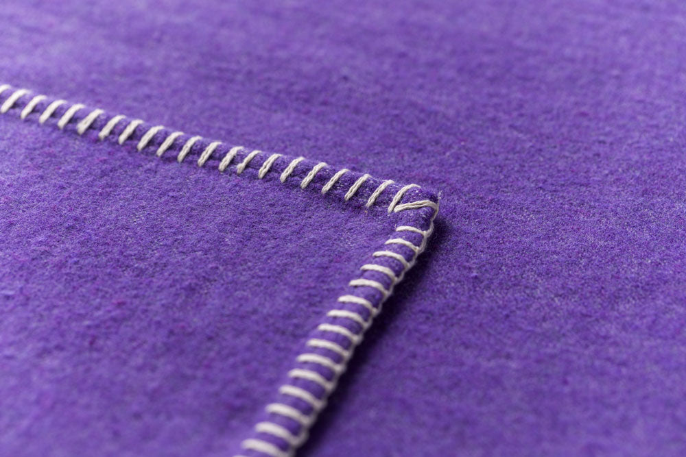 SYLT throw solid in . Throw Blanket made by David Fussenegger , a family-run mill in Austria.