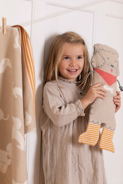 JUWEL puppet/blanket SET "poodle" in . Blanket Puppet made by David Fussenegger , a family-run mill in Austria.