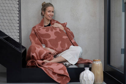 CARLA Throw "Flowers" in . Throw Blanket made by David Fussenegger , a family-run mill in Austria.