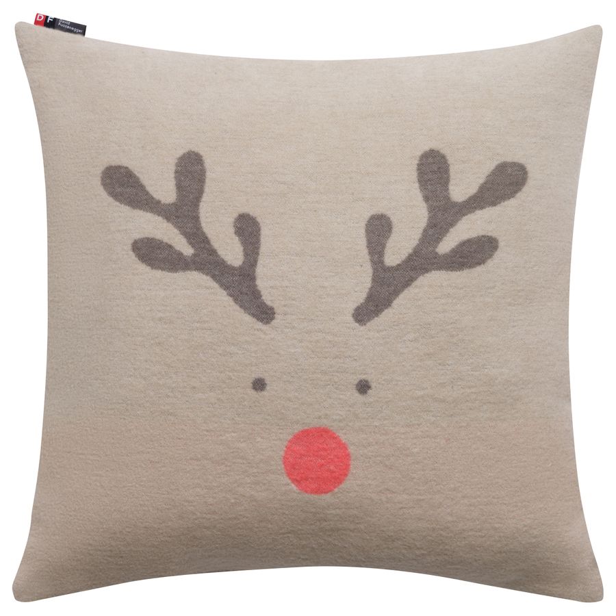 SILVRETTA Pillow "Rudolph" in cement . Filled Cushion made by David Fussenegger , a family-run mill in Austria.