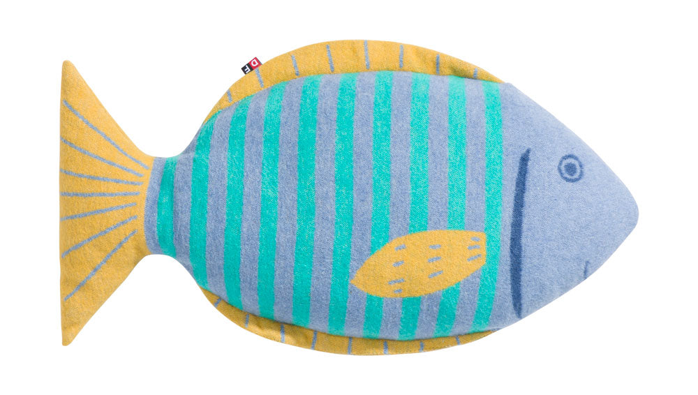 JUWEL pillow "fish" includes filling in . Filled Cushion made by David Fussenegger , a family-run mill in Austria.