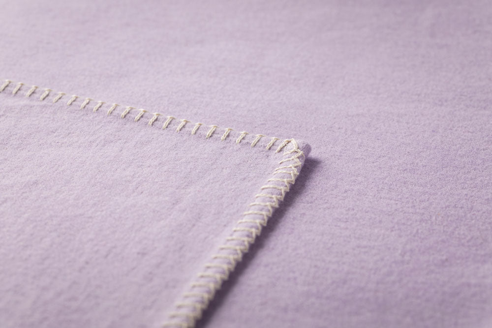 SYLT throw solid in . Throw Blanket made by David Fussenegger , a family-run mill in Austria.