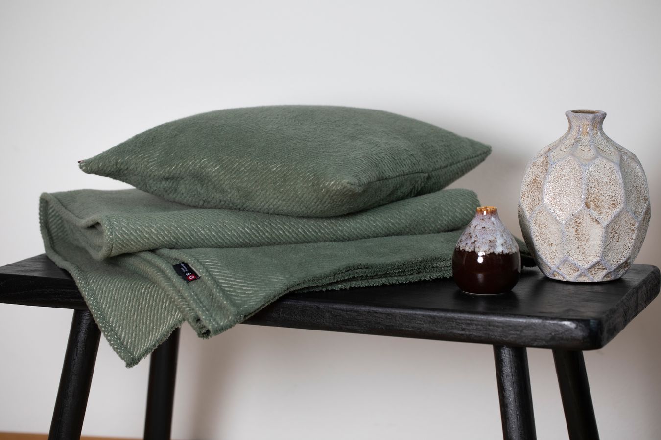CORDI Throw "Diagonal Texture" in . Throw Blanket made by David Fussenegger , a family-run mill in Austria.