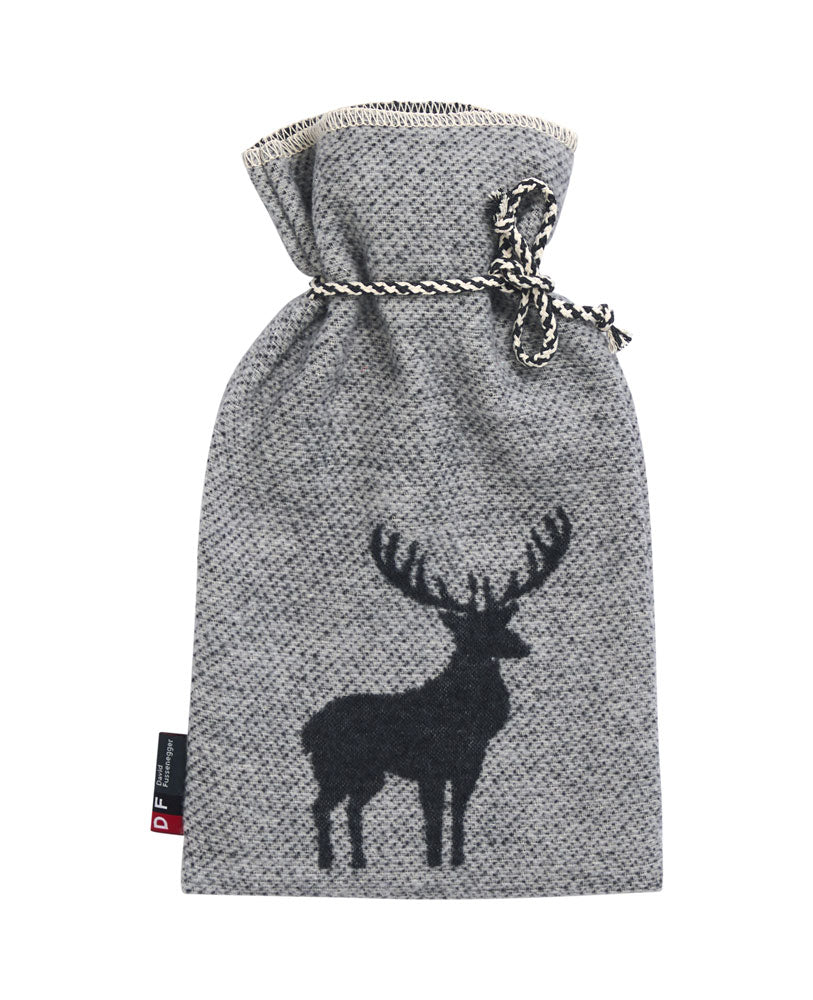 SILVRETTA warming bottle "centered deer" in grey . Warming Bottle made by David Fussenegger , a family-run mill in Austria.