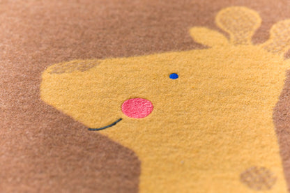 LILI baby blanket "giraffe" with embroidery in . Blanket made by David Fussenegger , a family-run mill in Austria.