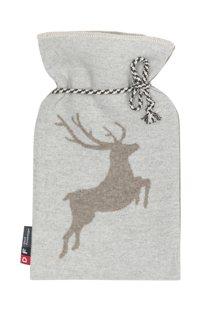 SILVRETTA warming bottle "stag" in light grey . Warming Bottle made by David Fussenegger , a family-run mill in Austria.