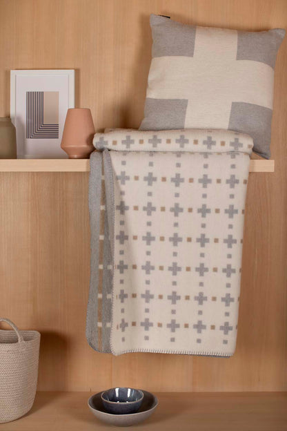 SAVONA throw "crosses/checks" in . Throw Blanket made by David Fussenegger , a family-run mill in Austria.