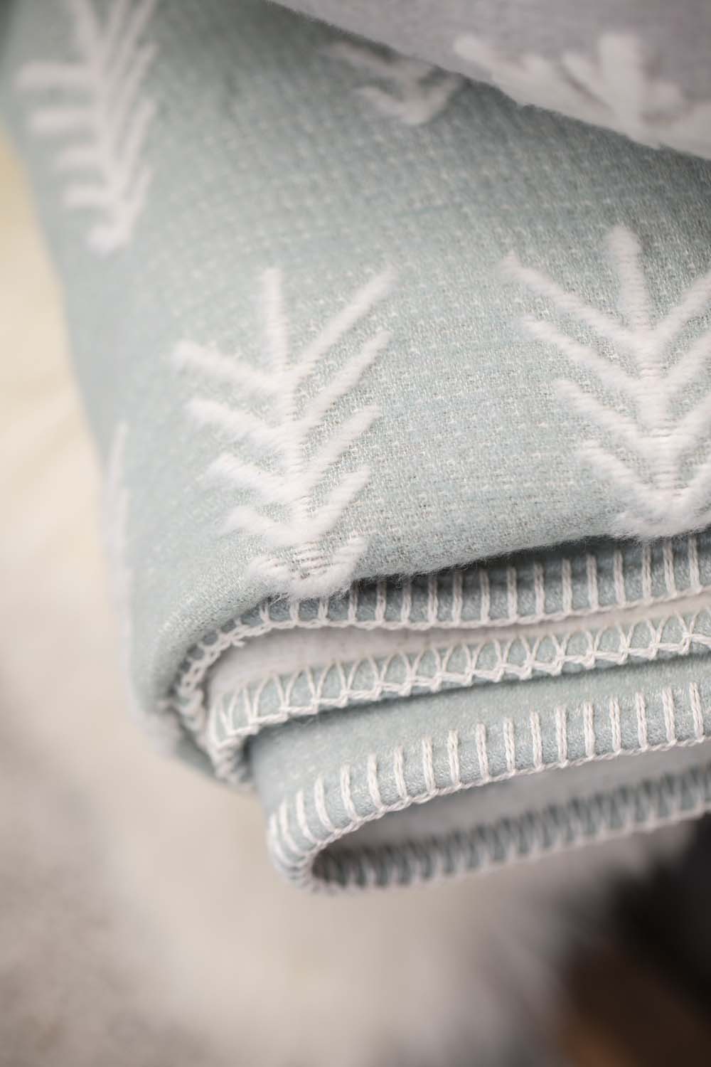 CARLA throw "rows of trees" in . Throw Blanket made by David Fussenegger , a family-run mill in Austria.