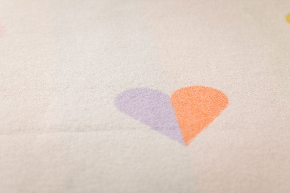 JUWEL toddler blanket "hearts allover" in . Blanket made by David Fussenegger , a family-run mill in Austria.