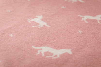 JUWEL kid blanket "horses allover" in . Blanket made by David Fussenegger , a family-run mill in Austria.