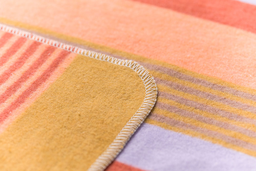 JUWEL baby blanket "multi-color stripes" in . Blanket made by David Fussenegger , a family-run mill in Austria.