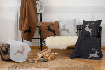 SYLT throw "stag" in . Throw Blanket made by David Fussenegger , a family-run mill in Austria.