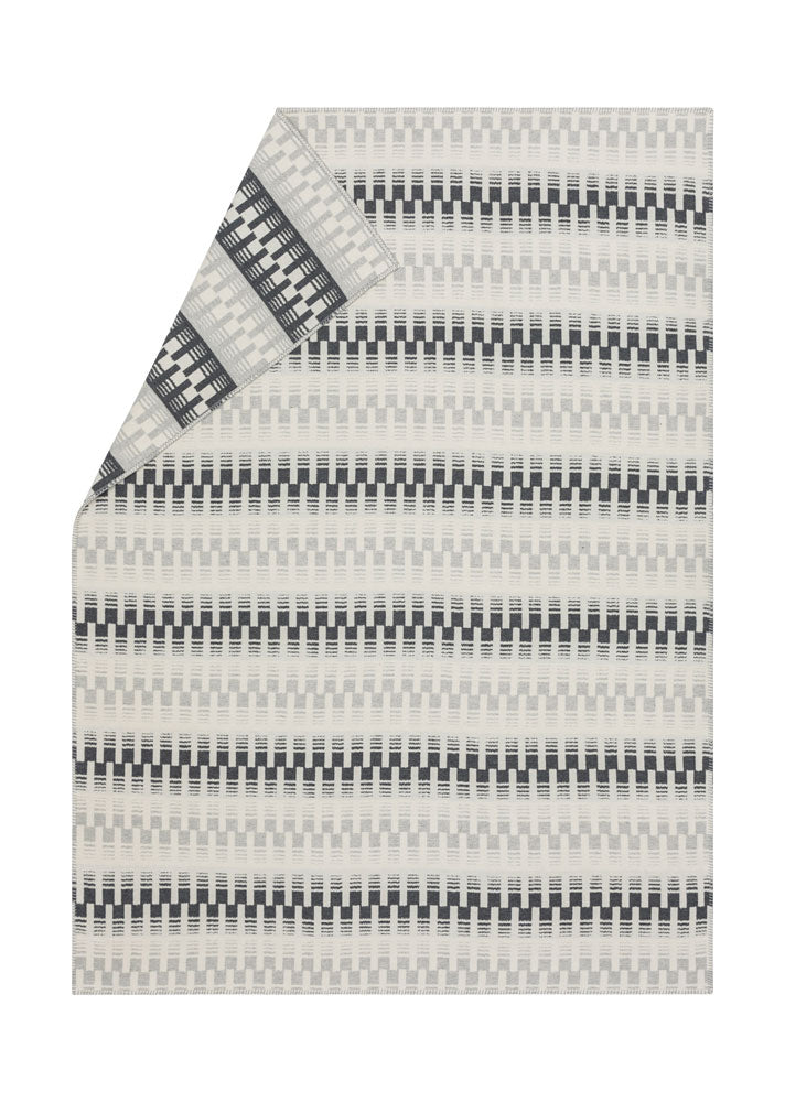 JADE throw "geometric stripes" organic cotton