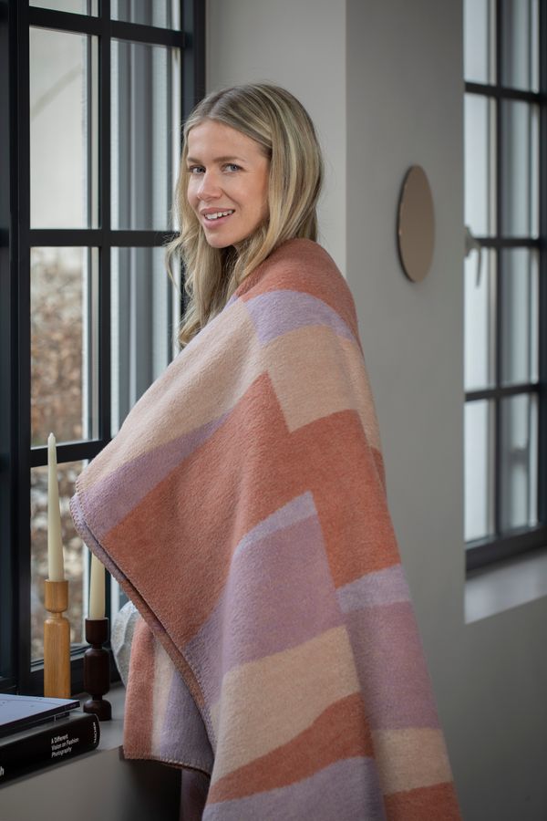 SAVONA Throw "Geometric Shapes" in . Throw Blanket made by David Fussenegger , a family-run mill in Austria.
