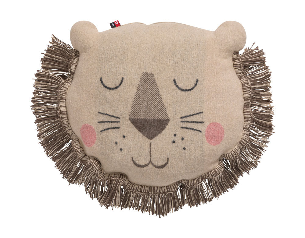 JUWEL pillow "lion" includes filling in . Filled Cushion made by David Fussenegger , a family-run mill in Austria.