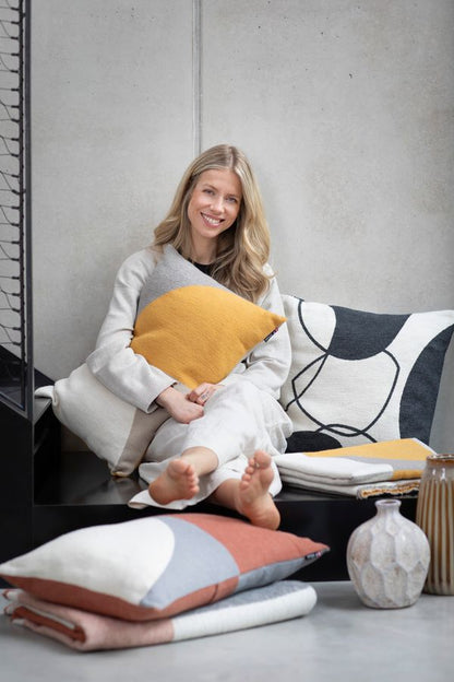 LUCA Throw "Modular Forms" in . Throw Blanket made by David Fussenegger , a family-run mill in Austria.