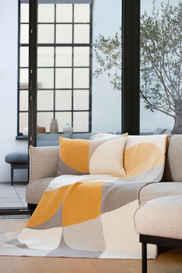 LUCA Throw "Modular Forms" in . Throw Blanket made by David Fussenegger , a family-run mill in Austria.
