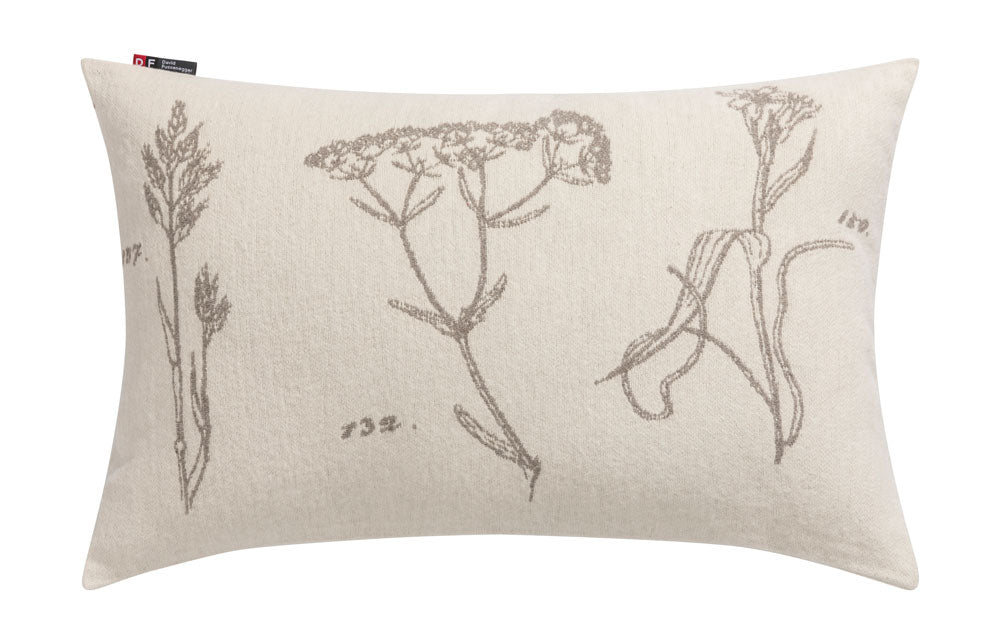 NOVA cushion cover "herbarium" in offwhite . Cushion Cover made by David Fussenegger , a family-run mill in Austria.