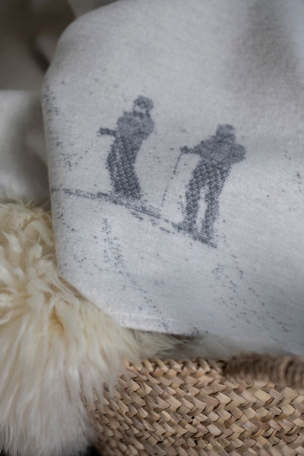 LUCA Throw "Skil Lift" in . Throw Blanket made by David Fussenegger , a family-run mill in Austria.