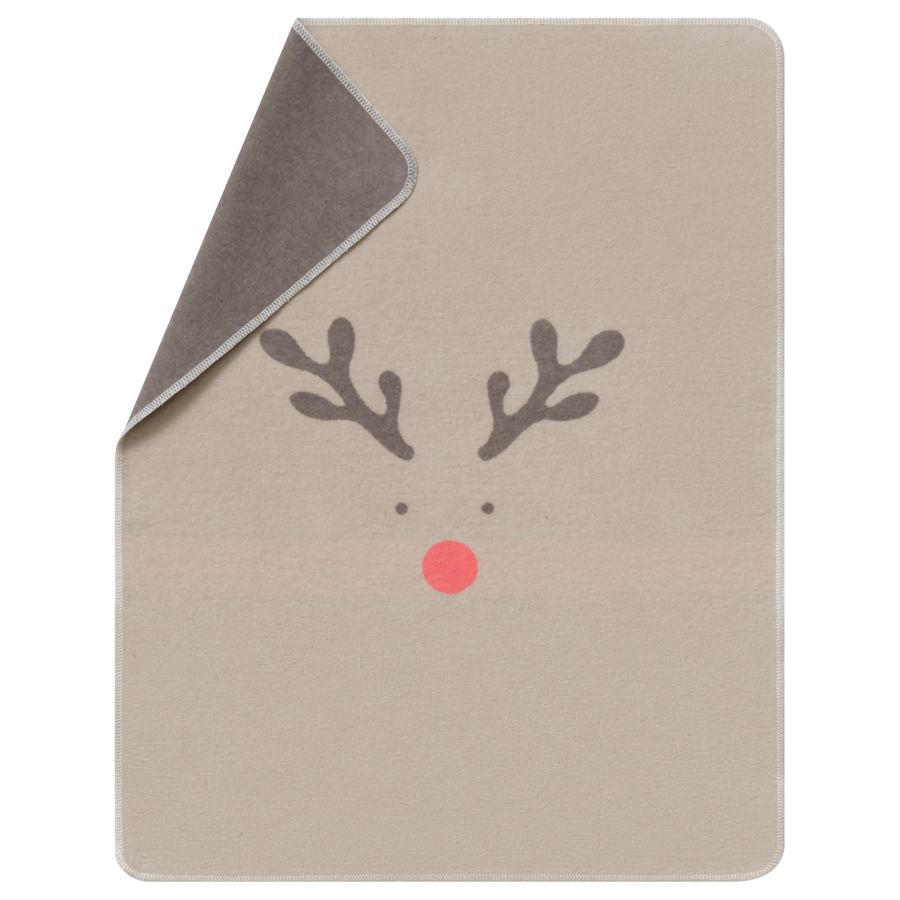 JUWEL Baby Blanket "Rudolph" in cement . Cushion Cover made by David Fussenegger , a family-run mill in Austria.