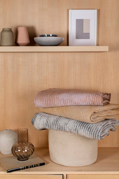 SAVONA throw "structures" in . Throw Blanket made by David Fussenegger , a family-run mill in Austria.