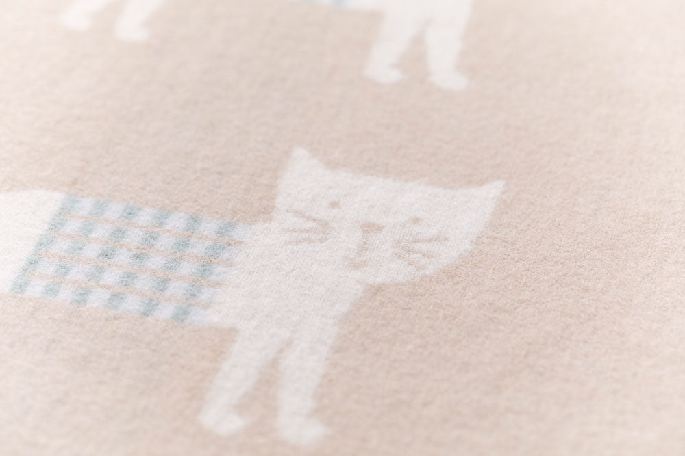 JUWEL baby blanket "cats allover" in . Blanket made by David Fussenegger , a family-run mill in Austria.