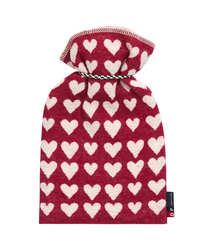 SILVRETTA warming bottle "hearts" in . Warming Bottle made by David Fussenegger , a family-run mill in Austria.