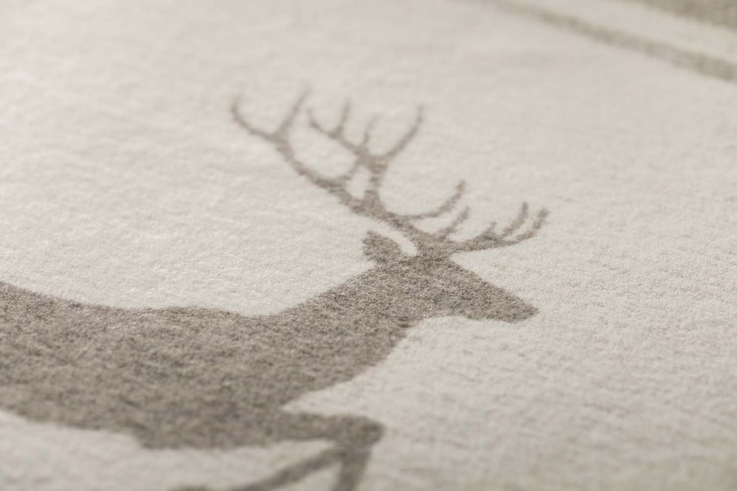 LUCA throw flannel "jumping stag / stripes" in . Throw Blanket made by David Fussenegger , a family-run mill in Austria.