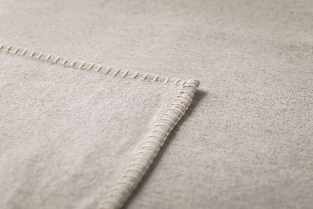 SYLT throw solid in . Throw Blanket made by David Fussenegger , a family-run mill in Austria.