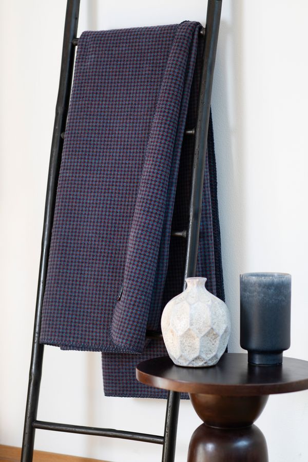 SAVONA Throw "Mini Checks" in . Throw Blanket made by David Fussenegger , a family-run mill in Austria.