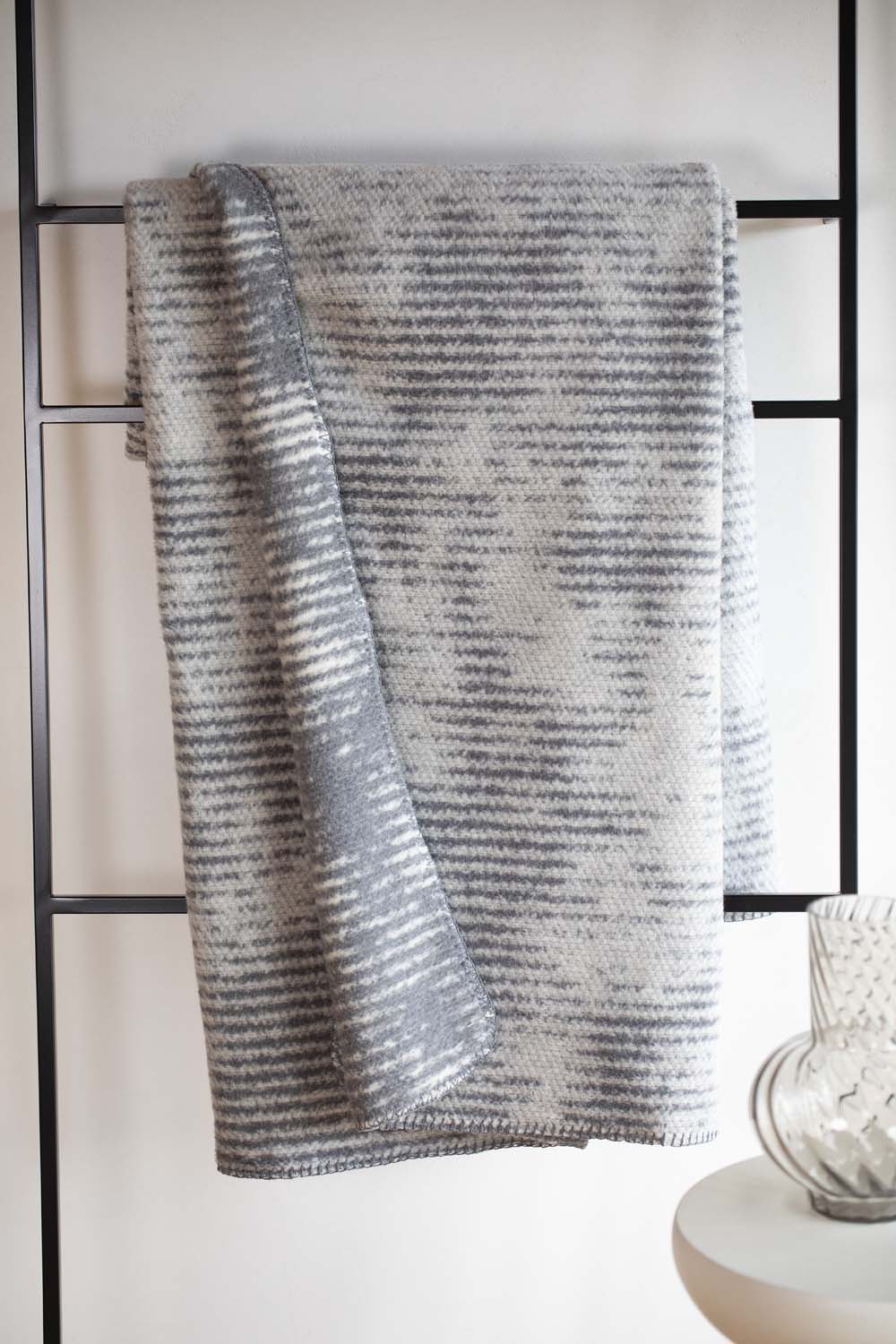 SAVONA throw "structures" in . Throw Blanket made by David Fussenegger , a family-run mill in Austria.