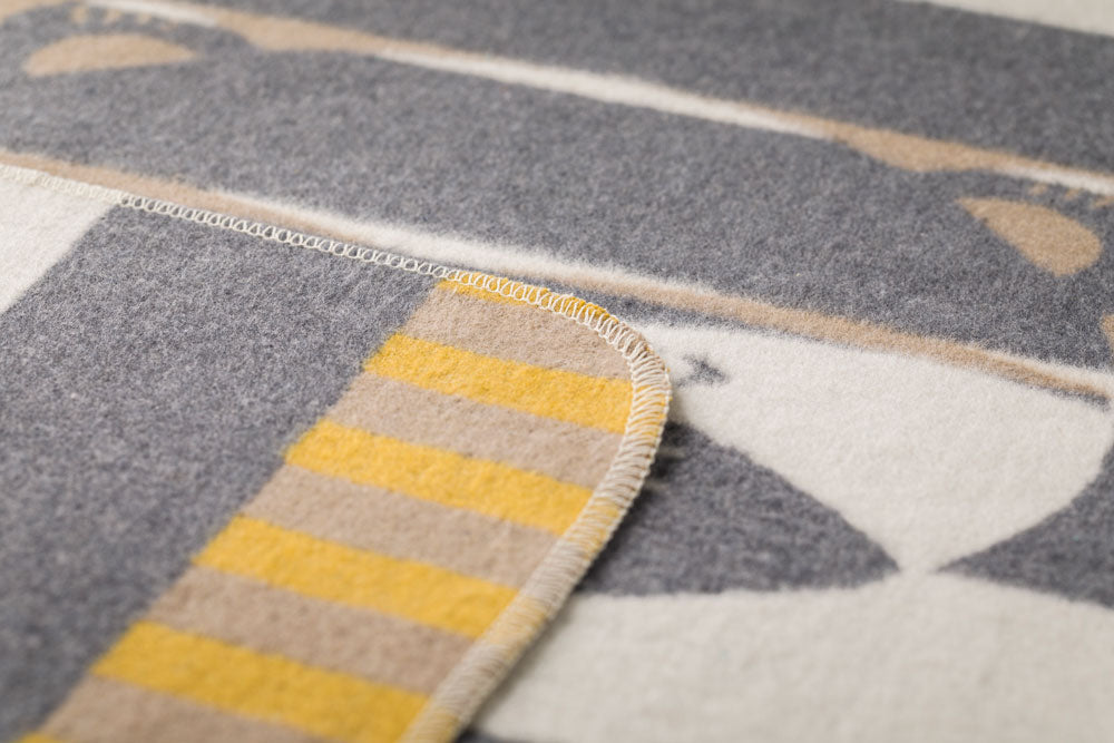 JUWEL baby blanket "raccoon" in . Blanket made by David Fussenegger , a family-run mill in Austria.