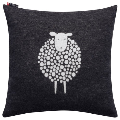SILVRETTA Pillow "Sheep" in anthracite . Filled Cushion made by David Fussenegger , a family-run mill in Austria.
