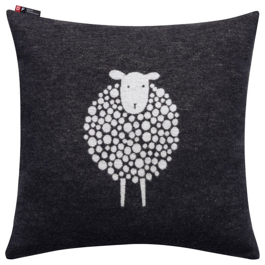 SILVRETTA Pillow "Sheep" in anthracite . Filled Cushion made by David Fussenegger , a family-run mill in Austria.