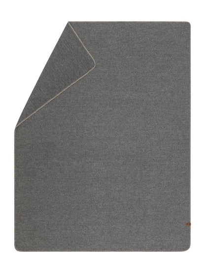 MERANO Throw "Solid" in grey . Throw Blanket made by David Fussenegger , a family-run mill in Austria.