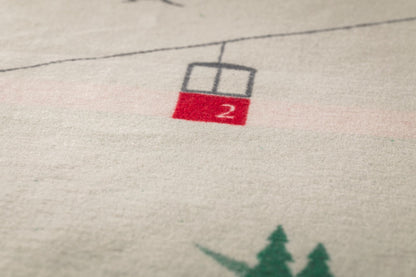 SYLT throw "ski slopes & gondolas" in . Throw Blanket made by David Fussenegger , a family-run mill in Austria.