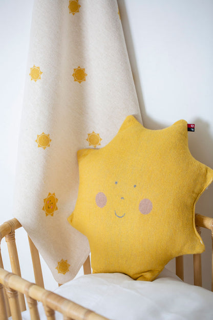 JUWEL pillow "sun" includes filling in . Filled Cushion made by David Fussenegger , a family-run mill in Austria.