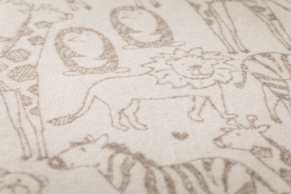 JUWEL toddler blanket "safari animals" in . Blanket made by David Fussenegger , a family-run mill in Austria.