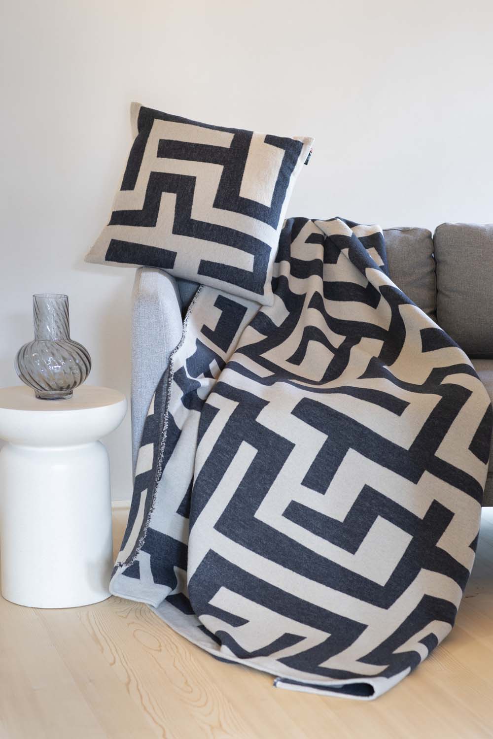 LUCA throw "maze" in . Throw Blanket made by David Fussenegger , a family-run mill in Austria.