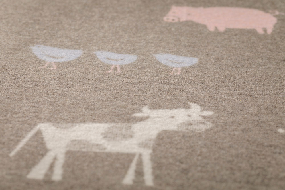 JUWEL baby blanket "farm life" in . Blanket made by David Fussenegger , a family-run mill in Austria.