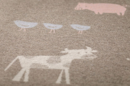 JUWEL baby blanket "farm life" in . Blanket made by David Fussenegger , a family-run mill in Austria.