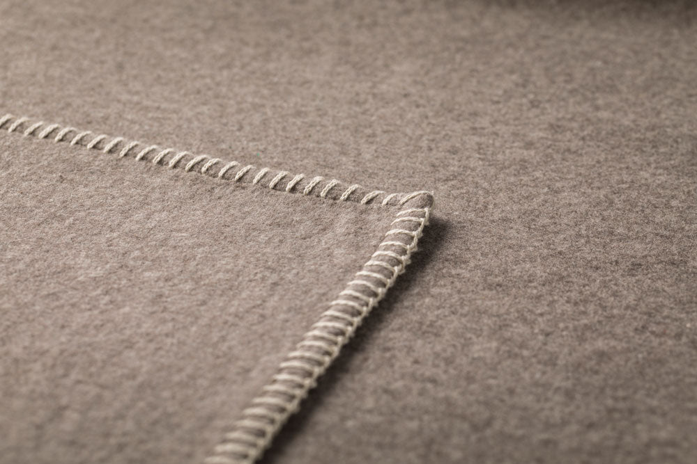 SYLT throw solid in . Throw Blanket made by David Fussenegger , a family-run mill in Austria.
