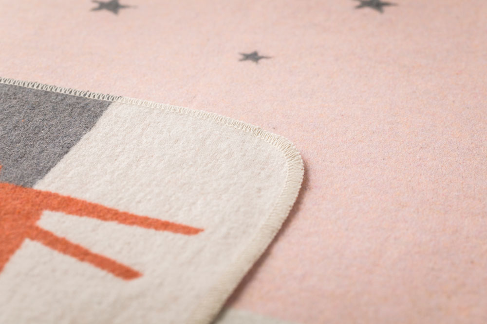 JUWEL baby blanket "fox under starry skies" in . Blanket made by David Fussenegger , a family-run mill in Austria.