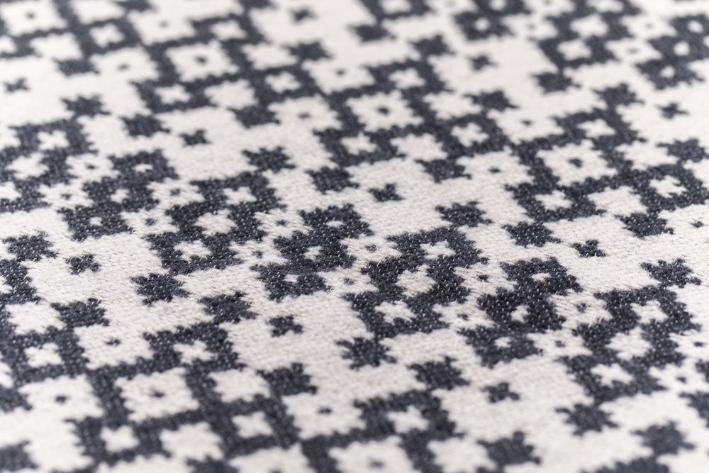 NOVA throw "small ethnic pattern" in . Throw Blanket made by David Fussenegger , a family-run mill in Austria.