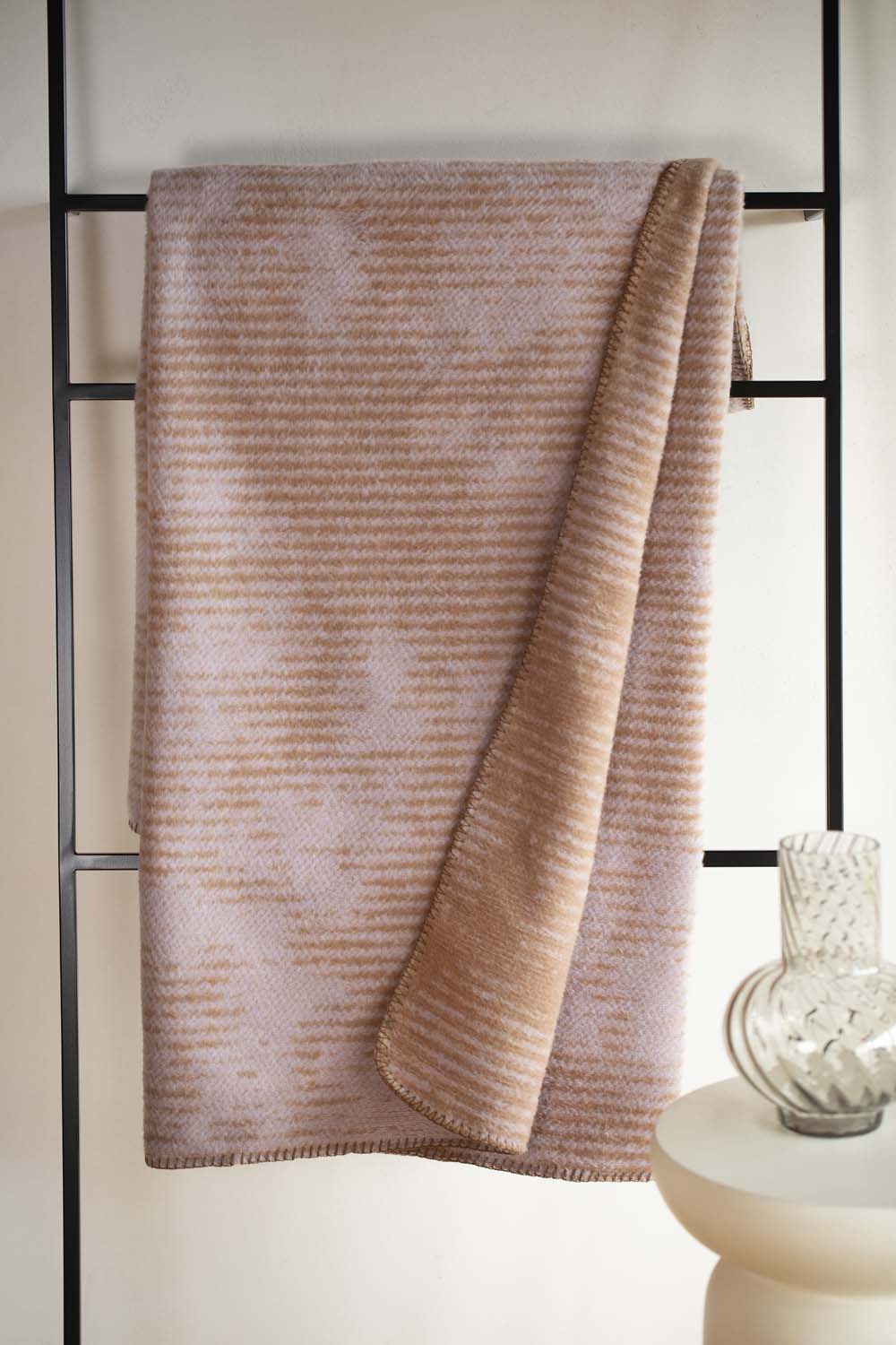SAVONA throw "structures" in . Throw Blanket made by David Fussenegger , a family-run mill in Austria.