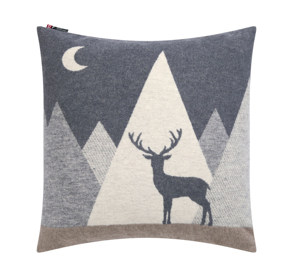 SILVRETTA cushion cover "mountains modern" in grey . Cushion Cover made by David Fussenegger , a family-run mill in Austria.