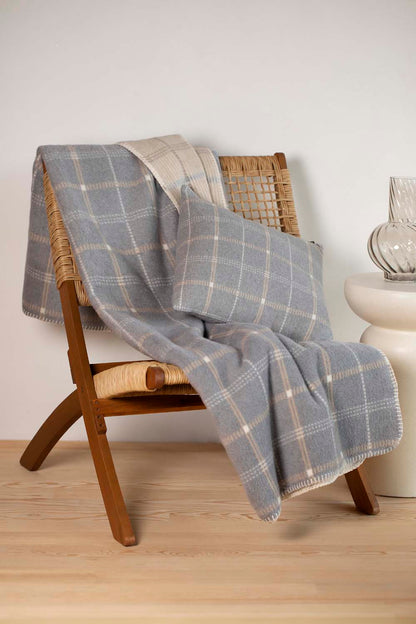 SAVONA throw "checkered" in . Throw Blanket made by David Fussenegger , a family-run mill in Austria.