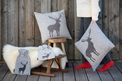 LUCA throw "centered deer" in . Throw Blanket made by David Fussenegger , a family-run mill in Austria.