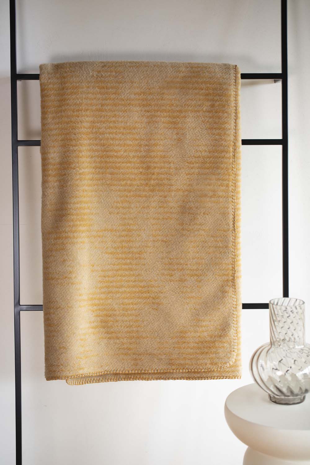 SAVONA throw "structures" in . Throw Blanket made by David Fussenegger , a family-run mill in Austria.